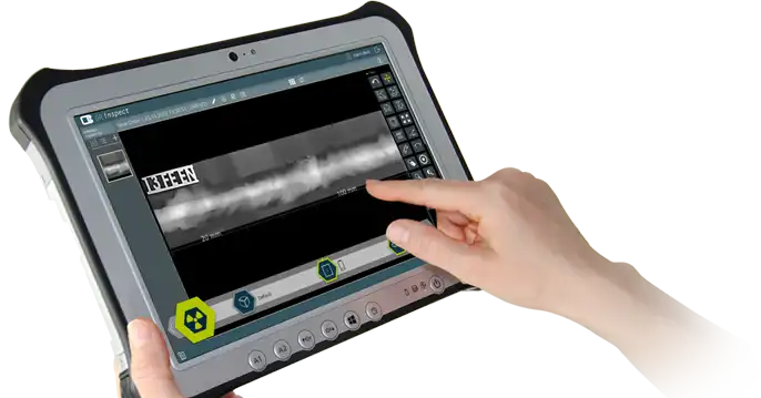 Toughpad con software para ensayos de cordones de soldadura (END) de OR Technology