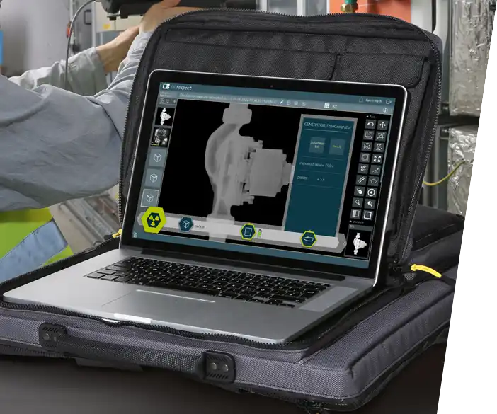 Leonardo DR nano - sistema de rayos X ligero como solución de mochila para inspecciones móviles en el sector END