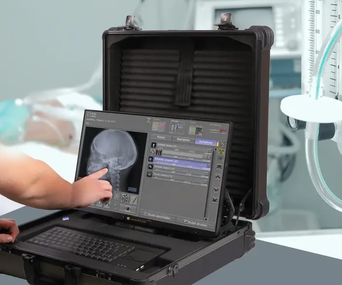 Leonardo DR mini III: sistema de rayos x para puestos médicos de a bordo