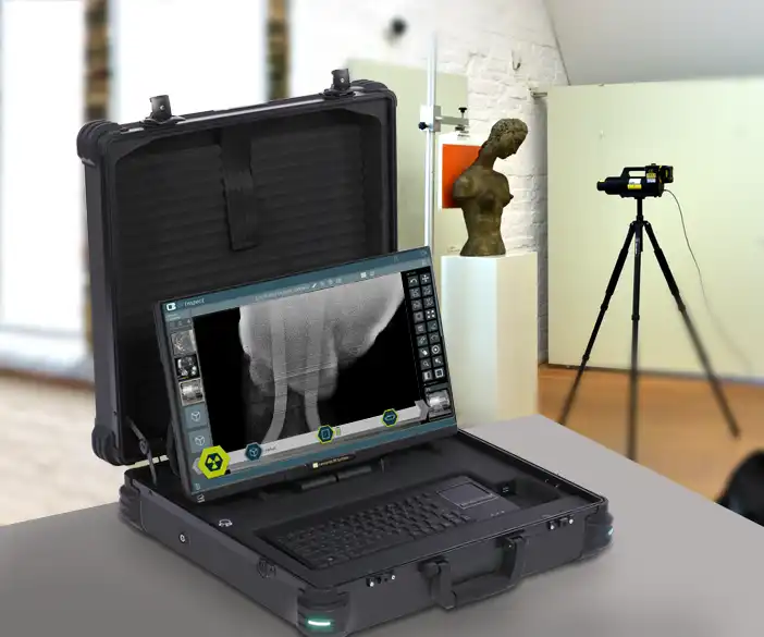 Leonardo DR mini III - das beste tragbare DR-System für Inspektion von Kunst