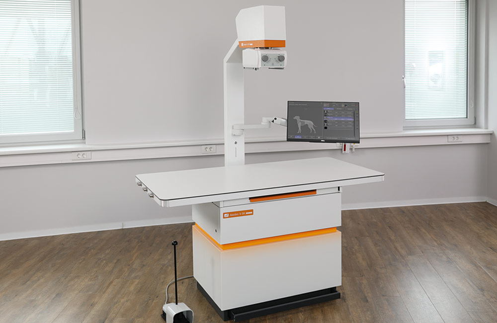 Digitale Veterinär-Röntgenanlage mit Röntgentisch Monitor