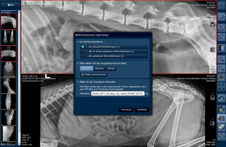 DICOM-Cloud ORCA-Screenshot - Telemedizin und Archivierung von medizinischen Bildern, Dokumenten und Befunden