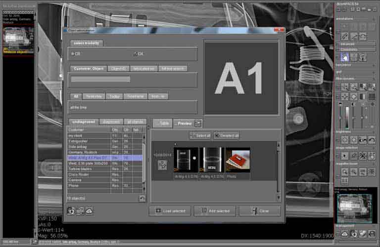 dicondePACS for NDT sector: Object adminstration