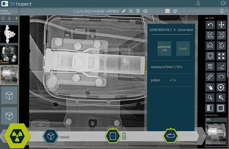 O inspeccionar: Software profesional de adquisición y control de pruebas radiográficas (RT)